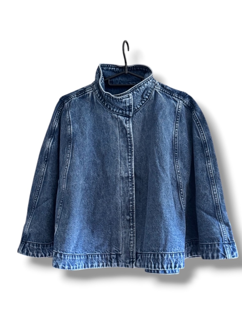 House of Harlow Womens Denim Cape Jacket